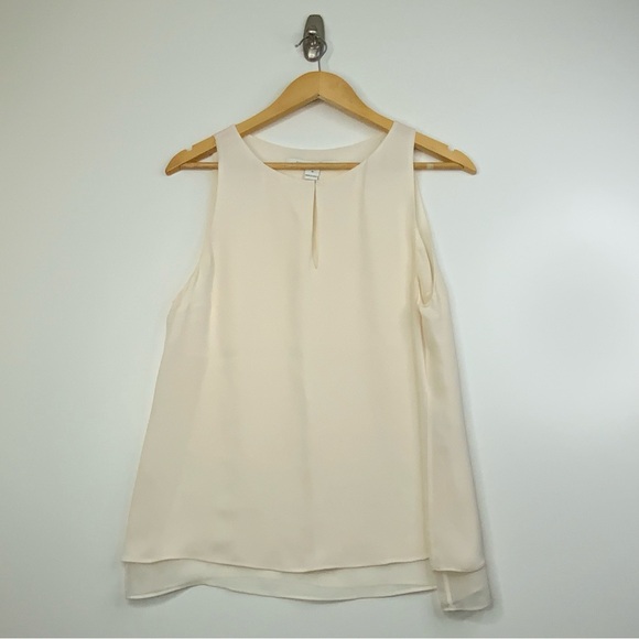 Diane Von Furstenberg Beige 100% Silk Tank Top. Womens Size Medium. - Picture 6 of 8